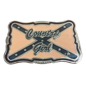 Country Girl Belt Buckle Flag Belt Buckle